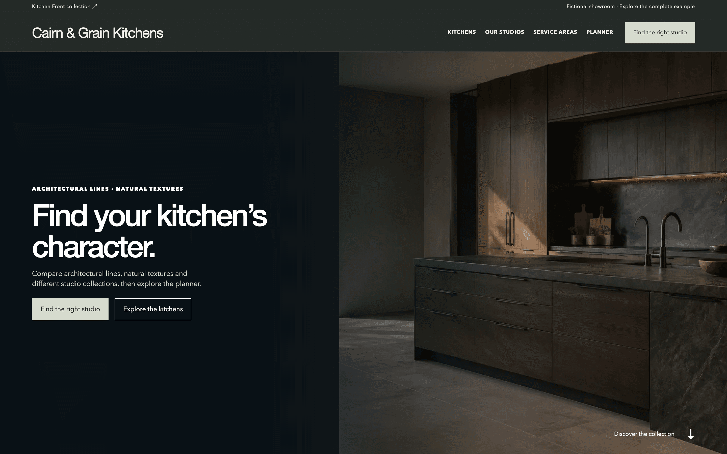 Cairn & Grain demonstration website homepage