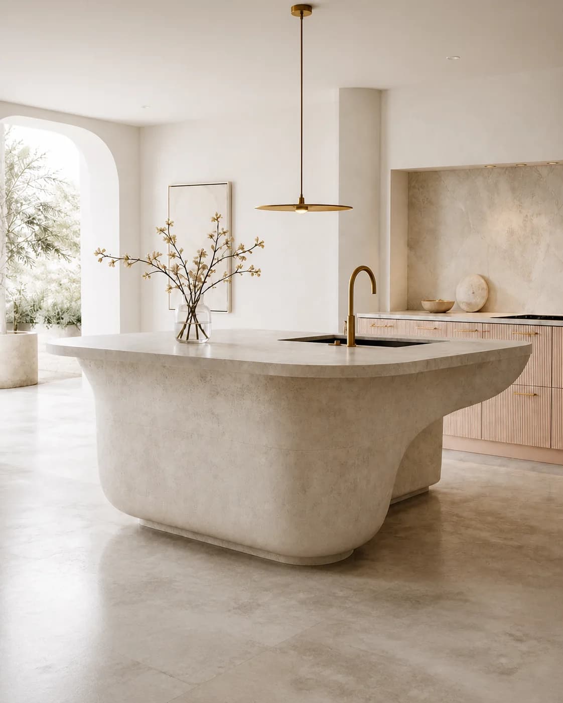 Dark, material-led kitchen visual direction